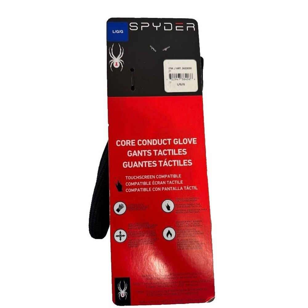 Spyder Core Conduct Touchscreen Gloves Black Size L/G - Picture 7 of 11